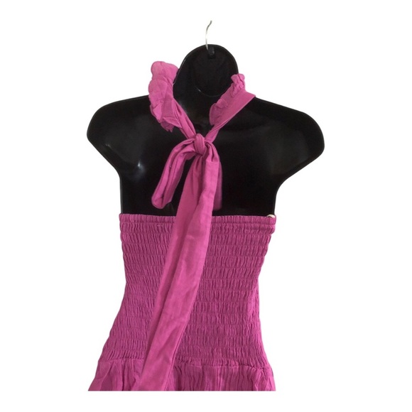 Free People pink flutter strap halter front twist mini dress size XS brand new - Picture 12 of 14